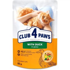 Клуб 4 Лапы Premium Duck 24х85 г с уткой в соусе для кошек
