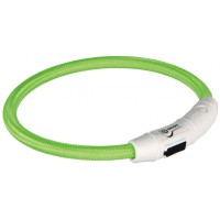 Ошейник Trixie Safer Life USB Flash Light Ring для собак светящийся, 35 см зеленый (12700)