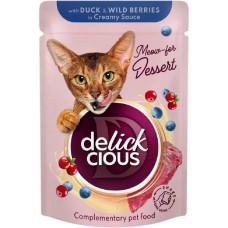 Delickcious (Делишес) пауч Dusk Wild Berries для кошек утка лесные ягоды в соусе 80 гр