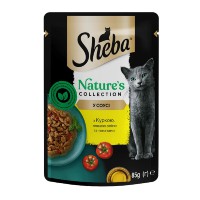 Sheba Nature`s Collection з куркою та лляною олією з томатами в соусі 28х85 г