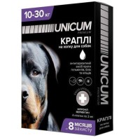 Капли Unicum Complex Рremium от гельминтов, блох и клещей для собак 10-30 кг (1пип)