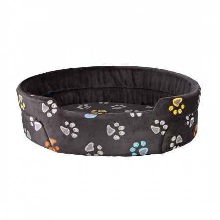 Лежак Trixie Jimmy нейлон та поліестер з принтом, сірий, 75х65 см