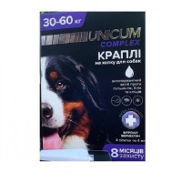 Капли Unicum Complex Рremium от гельминтов, блох и клещей для собак 30-60 кг (1пип)