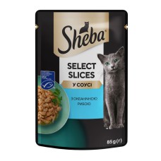 Sheba Slices для кошек с океанической рыбой в соусе 28х85 г