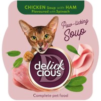 Delickcious (Делішес) Soup Chicken Ham для котів суп з куркою та шинкою 80 г