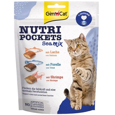 Ласощі для кішок GimCat Nutri Pockets Морський мікс, 150 г