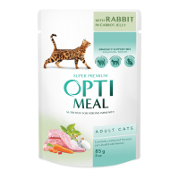 Optimeal Rabbit in Carrot Jelly с кроликом в морковном желе для кошек 85 г