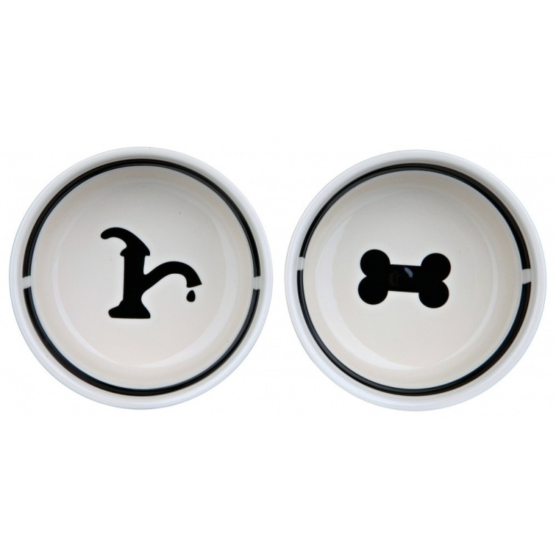 Подставка Trixie Eat on Feet с 2 мисками для собак, керамика, 0.6 л Подставка Trixie Eat on Feet с 2 мисками для собак, керамика, 0.6 л