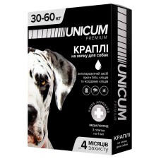 Краплі Unicum Рremium від бліх та кліщів для собак 30-60 кг (1піп)