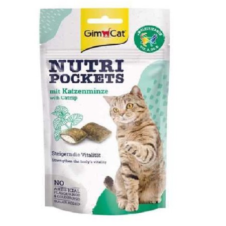Ласощі для кішок GimCat Nutri Pockets з котячою м'ятою та мультивітамінами, 60 г