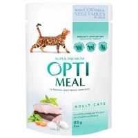 Optimeal Cod Fish Vegetable з тріскою в желе для котів 85 г