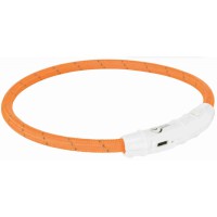 Ошейник Trixie Safer Life USB Flash Light Ring для собак светящийся, 35 см оранжевый (12703)