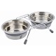 Подставка Trixie Eat on Feet Bowl Set с 2 мисками для собак, металл, нескользящая, 0.45 л Подставка Trixie Eat on Feet Bowl Set с 2 мисками для собак, металл, нескользящая, 0.45 л