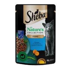 Sheba Nature's Collection з тунцем та лляною олією з морквою та горошком у соусі 28х85 г