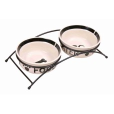 Подставка Trixie Eat on Feet с 2 мисками для собак, керамика, 0.6 л