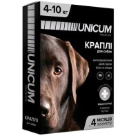 Краплі Unicum Premium від бліх та кліщів для собак 4-10 кг (1піп)