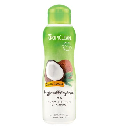 Шампунь для щенков и котят TropiClean Нежный кокос, гипоаллергенный, 355 мл (202474)