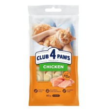 Лакомста для кошек Клуб 4 лапы Premium Cream кремовые, с курицей, 4х15 г