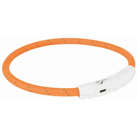 Ошейник Trixie Safer Life USB Flash Light Ring для собак светящийся 45 см оранжевый (12704)