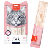 Wanpy Creamy Treat Tuna & Shrimp Кремовое лакомство с тунцем и креветками для кошек 5 шт х 14 г