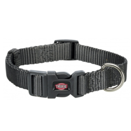 Нашийник Trixie Premium нейлон, M-L: 35-55 см/20 мм графітовий (201616)