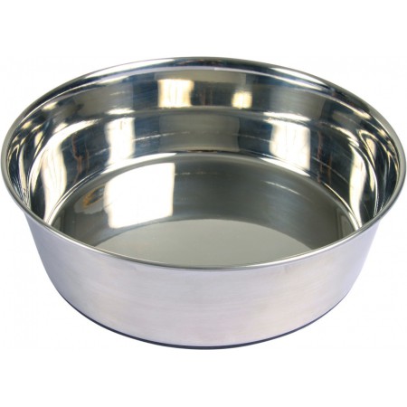 Миска Trixie Stainless Steel Bowl для собак, нержавіюча сталь, гумова основа, 1 л (25072)