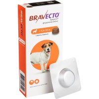 Жевательная таблетка Bravecto от блох и клещей для собак с весом 4.5-10 кг