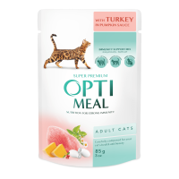 Optimeal Turkey Pumpkin Sauce з індичкою в гарбузовому соусі для котів 85 г