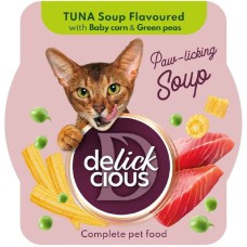 Delickcious (Делишес) Soup Tuna для кошек суп c тунцом 80 г