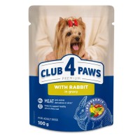 Клуб 4 Лапи Premium Adult Dog with Rabbit in gravy вологий корм із кроликом у соусі для дорослих собак 24х100 г