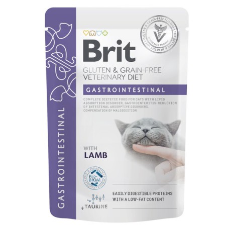Brit Veterinary Diet Gastrointestinal Lamb 85 г вологий корм для кішок при порушенні травлення з ягнятком