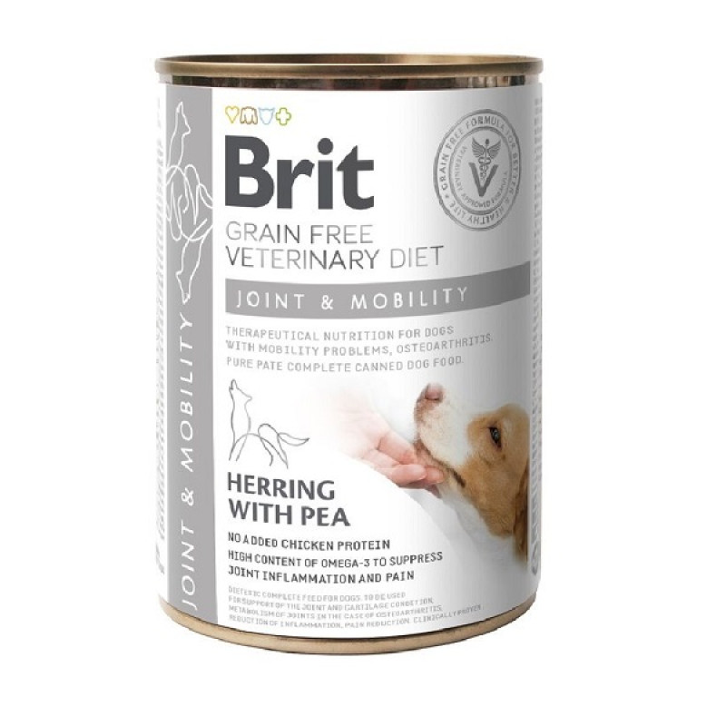 Brit Veterinary Diet Joint and Mobility Cans 400 г вологий корм для собак для підтримки здоров’я суглобів