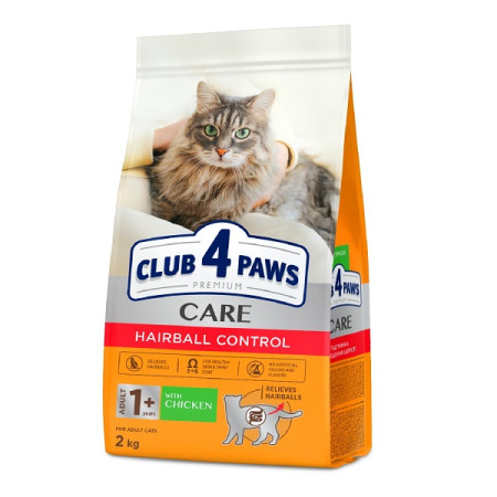 Клуб 4 Лапи Premium Hairball Control 2 кг сухий корм для котів з ефектом виведення вовни