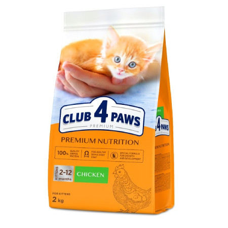 Клуб 4 Лапи Premium Kitten Chicken 2 кг сухий корм для кошенят з куркою