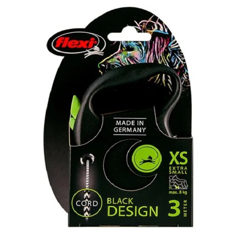 Повідець-рулетка Flexi Design для собак трос розмір XS 3 м/8 кг