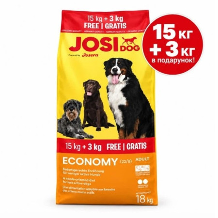 Josera JosiDog Economy Adult 18 кг сухий корм для собак з домашнім птахом