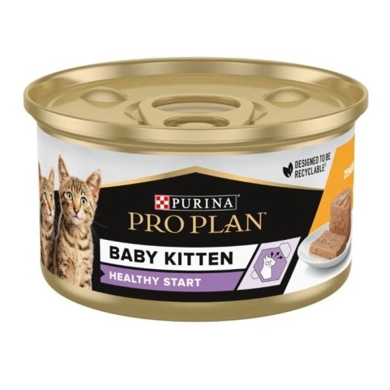 Purina Pro Plan Baby Kitten 85 г вологий корм ніжний мус з куркою для кошенят