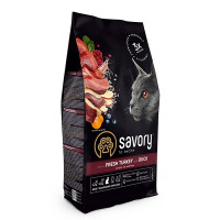 Savory Adult Cat Sterilised Fresh Turkey with Duck 2 кг сухий корм для стерилізованих кішок з індичкою та качкою