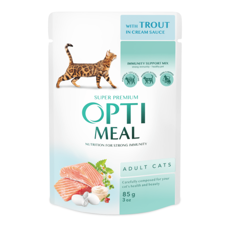 Optimeal Cats Trout Cream sause з фореллю в кремовому соусі для котів 12х85 г