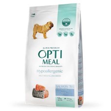 Optimeal Hypoallergenic Medium Large 12 кг сухой корм для собак средних и крупных пород с лососем