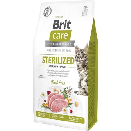Brit Care GF Sterilised Immunity Support Pork 7 кг сухой корм для стерилизованных кошек со свининой
