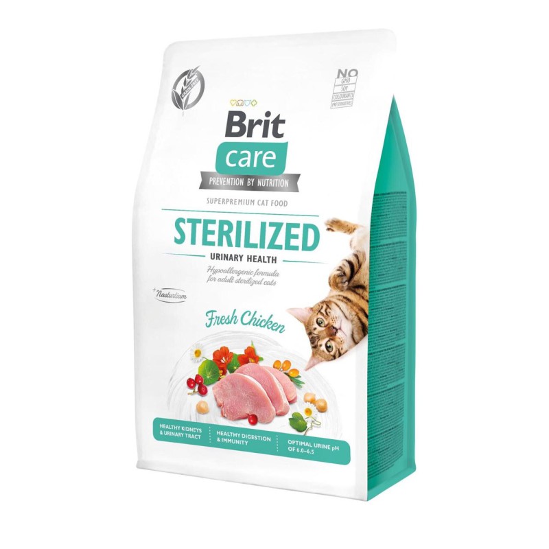 Brit Care GF Sterilised Urinary 400 г сухий корм для стерилізованих кішок з куркою