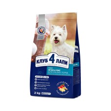 Клуб 4 Лапы Premium 2 кг сухой корм с ягненком для собак