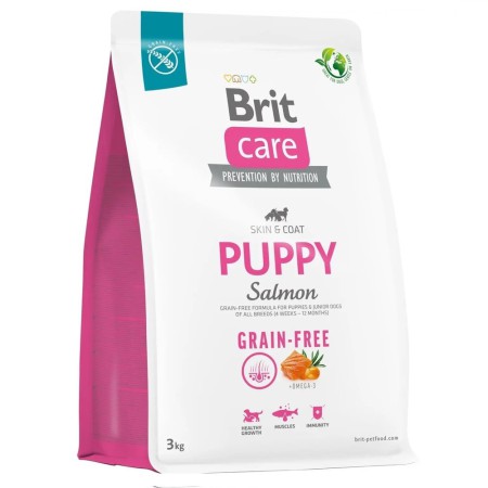 Brit Care Dog Grain-free Puppy 3 кг сухий беззерновий корм для цуценят всіх порід з лососем
