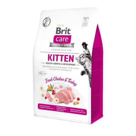 Brit Care GF Kitten 2 кг сухой корм для котят с курицей и индейкой 