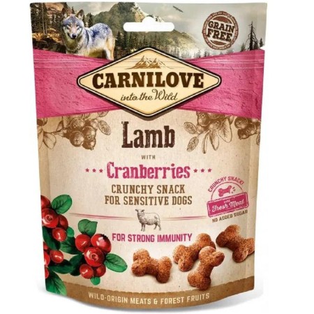 Ласощі для собак Carnilove Dog Crunchy Snack, ягня і журавлина, 200 г (100405/7250)