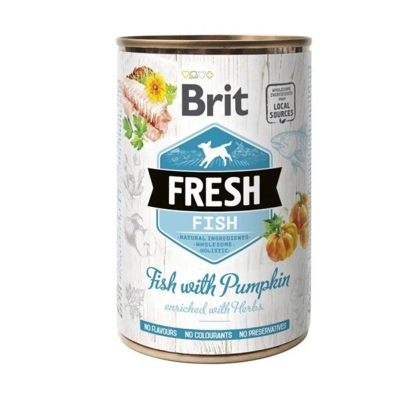 Влажный корм Brit Fresh Fish Pumpkin для собак с рыбой и тыквой 400 г