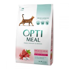 Optimeal High in Veal для кішок з телятиною 10 кг