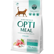 Optimeal Sterilised Turkey для стерилізованих кішок з індичкою 700 г