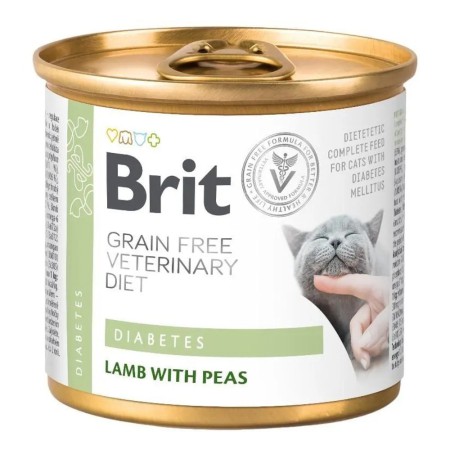 Brit Veterinary Diet Cat Diabetes Cans 200 г вологий корм для котів з цукровим діабетом